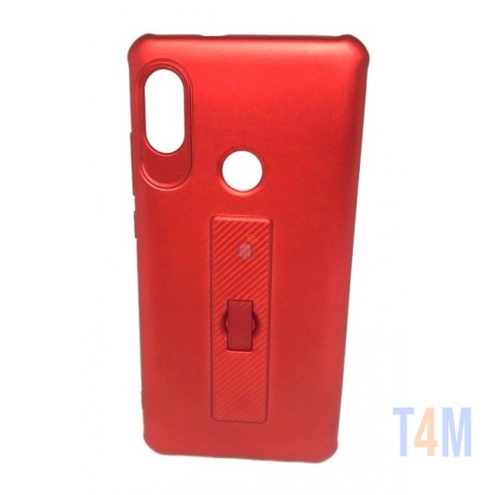 CAPA DE SILICONE MOTOMO COM ANEL DE DEDO PARA XIAOMI REDMI MI5 PLUS RED